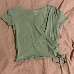 Hollister Sage Green Short Sleeve Baby Tee